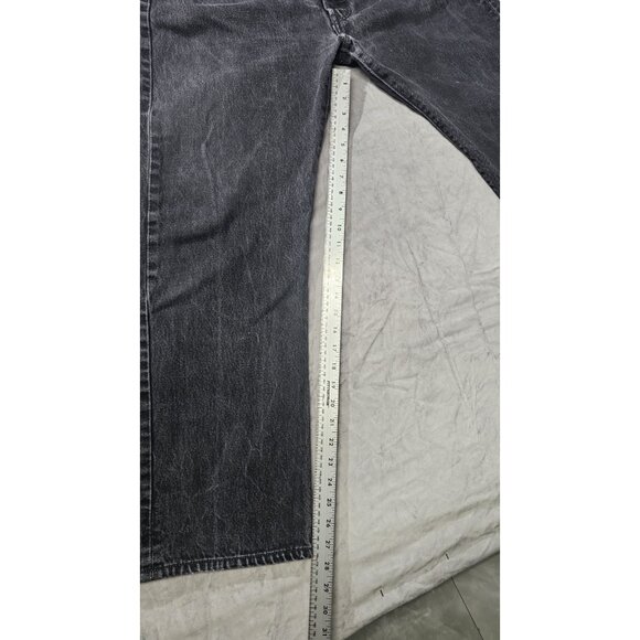 Levis 501 Jeans Mens 40x32Black Denim Button Fly Straight July 2011 - Picture 7 of 10